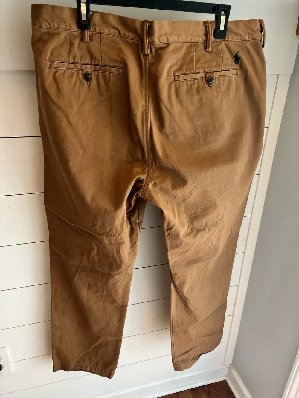Polo Ralph Lauren Men's Classic Fit Dark. Khaki Chinos Cotton Twill 36 x 31
